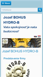 Mobile Screenshot of hydro-b.sk